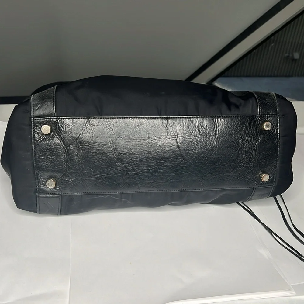 Rebecca Minkoff Knocked Up Diaper Bag Black Nylon & Leather